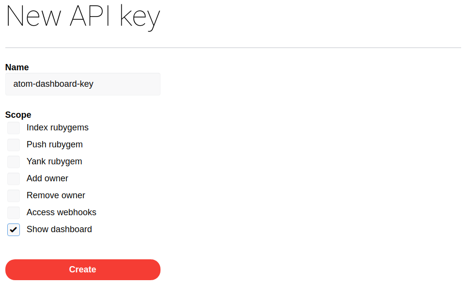 New API key